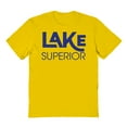 thumbnail image 1 of Lake Superior Humor Graphic Gold Men's Cotton T-Shirt, 1 of 1