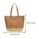 thumbnail image 3 of Bolso Playa Ganchillo Paja para Mujer Verano Bohemio PU Con Retales (Beige), 3 of 3