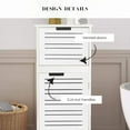 thumbnail image 5 of Bathroom Storage Cabinet with Vented Door and Drawer, Compact Freestanding Linen Cabinet for Small Spaces, White Finish - Miami Collection, 5 of 10