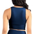 thumbnail image 5 of Women's Kadi Brand Navy Auburn Tigers Buttery Soft Midi Bra & Leggings Set, 5 of 6