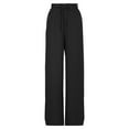 thumbnail image 7 of hotojiny Womens Comfy Pants Casual High Waisted Drawstring Summer Beach Pants Loose Fit Wide Leg Pants with Pockets, 7 of 7