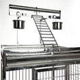 thumbnail image 2 of Prevue Pet Products Stainless Steel Playtop Bird Cage - Ideal for Cockatiels, Quakers, Green Cheek Conures, Parakeets, Lovebirds, Small Amazons, Parrots, Rolling Enclosure - Stainless Steel, Medium, 2 of 20