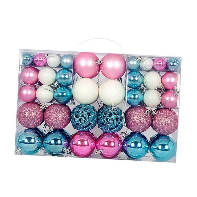 100x adornos de bolas de Navidad decoraciones colgantes para de Navidad bolas de Navidad para boda fiesta de graduación aniversario de año Rosa