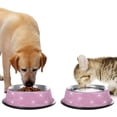 thumbnail image 2 of Shiny Rhinestone Stainless Steel Pet Bowl Dog Cat Dog Feeder$Stainless Steel Diamond Pet Bowl, Diamond Single Bowl$Handmade Rhinestone Stainless Steel Pet Bowl, 2 of 6