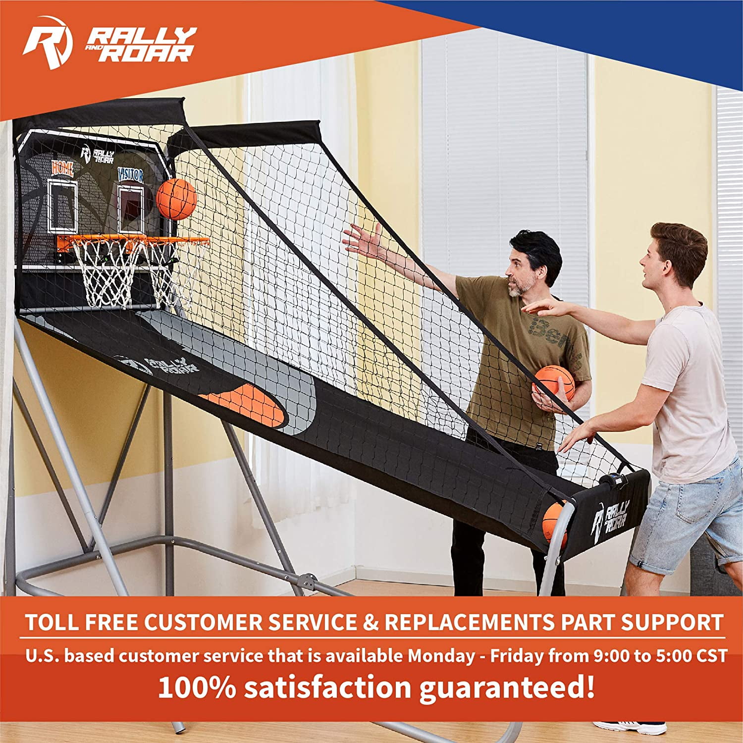 Buy SereneLife Dual Hoop Basketball Shootout Indoor Home Arcade Room Game  with Electronic LED Digital Double Basket Ball Scoreboard & Play Timer  Fold-up Court Shooting Sports for Kids&Adults Player Online at  desertcartINDIA