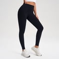 thumbnail image 4 of Women's High Waisted Yoga Pants with Pockets – Tummy Control Leggings for Running, Gym, Fitness & Casual Wear, Stretchy Workout Tights(Black,10), 4 of 8