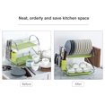 thumbnail image 3 of Zootealy Dish Drying Rack 2 Tier Dish Rack Steel with Removable Drain Board Storage Rack for Dish Drainer Utensil Holder with Cup Rack for Kitchen Countertop Organizer Storage, 3 of 8