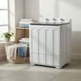 thumbnail image 4 of Artbros 14lbs Portable Twin Tub Washing Machine, Compact Electric Washer with Drain Pump for Apartment, Dorm, Grey, 4 of 7
