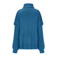 thumbnail image 4 of Ohufall Women's Knit Sweater Fall Winter Crew Neck Casual Pullover Solid Color Long Sleeve Warm Tops, 4 of 5