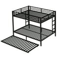 thumbnail image 7 of Queen over Queen Metal Bunk Bed with Twin Trundle, Space-Saving Triple Sleeper, Noise-Free Design, No Box Spring Needed, Black, 7 of 7