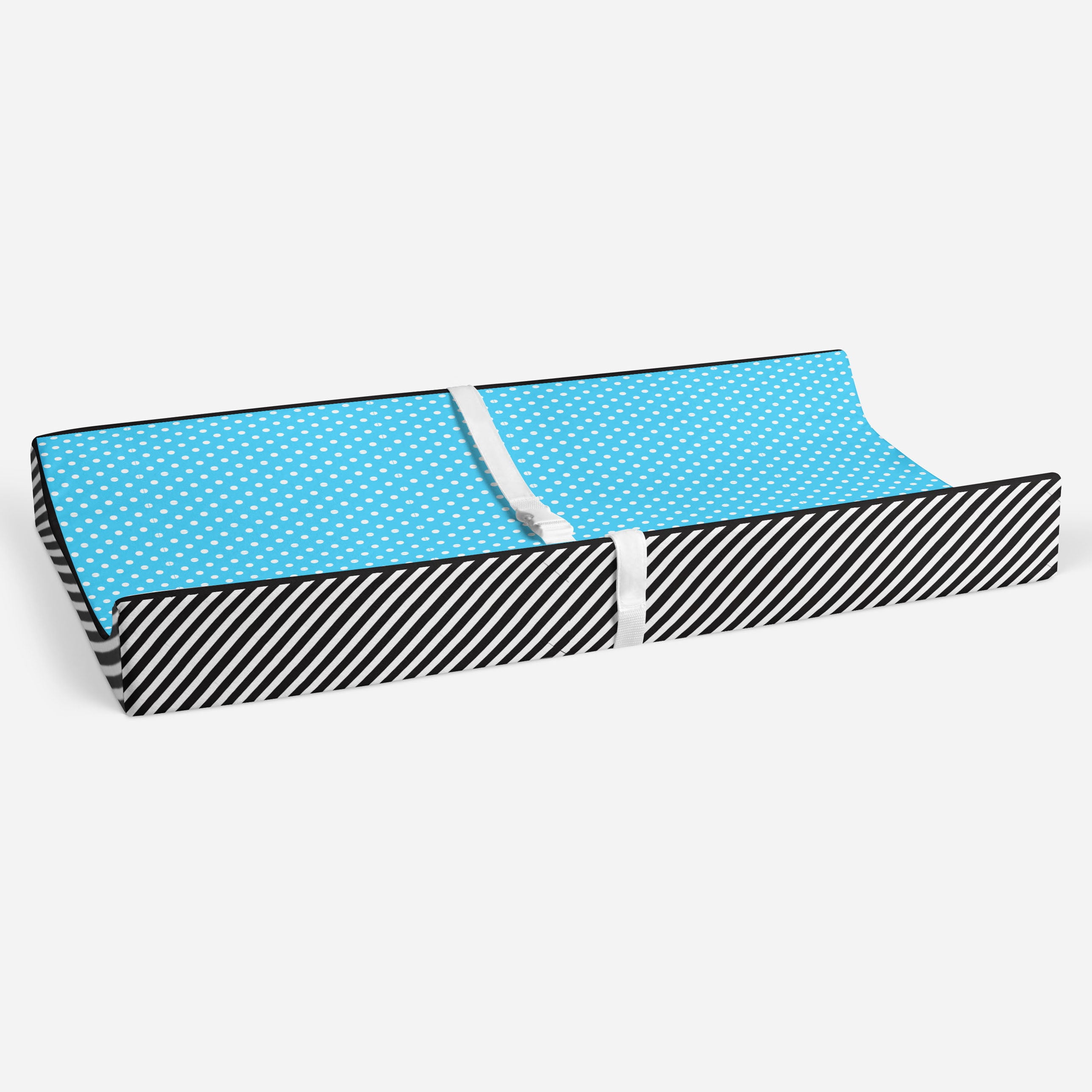 Bacati - Love Aztec Black/Aqua Neutral Quilted Changing Pad Cover