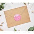 thumbnail image 2 of Darling Souvenir Round 45 Pieces Hearts Save The Date Stickers Wedding Personalized Bride Groom Names And Date Envelope Seals - Light Pink, 2 of 4