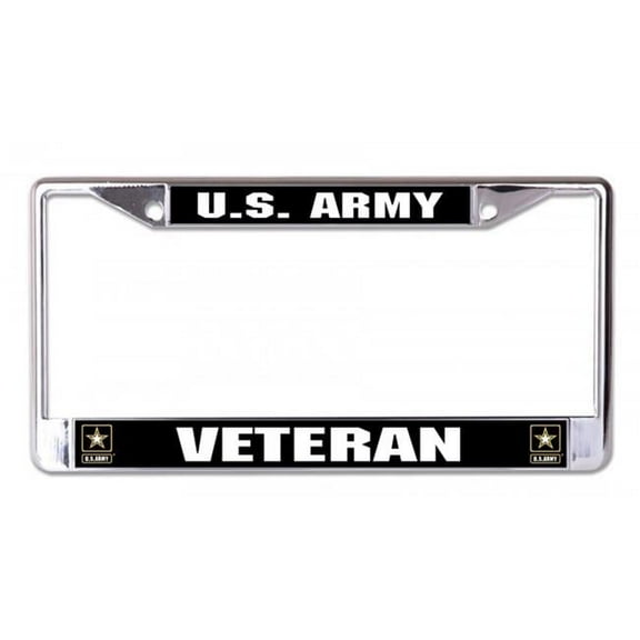 U.S. Army Veteran Chrome License Plate Frame