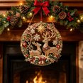 thumbnail image 2 of STPToys Christmas Decoration DIY Pearl Art Hanging Ornament Kit with Reindeer Star Wreath Design, Acrylic Base for Wall Door Home Holiday Decor, 2 of 6