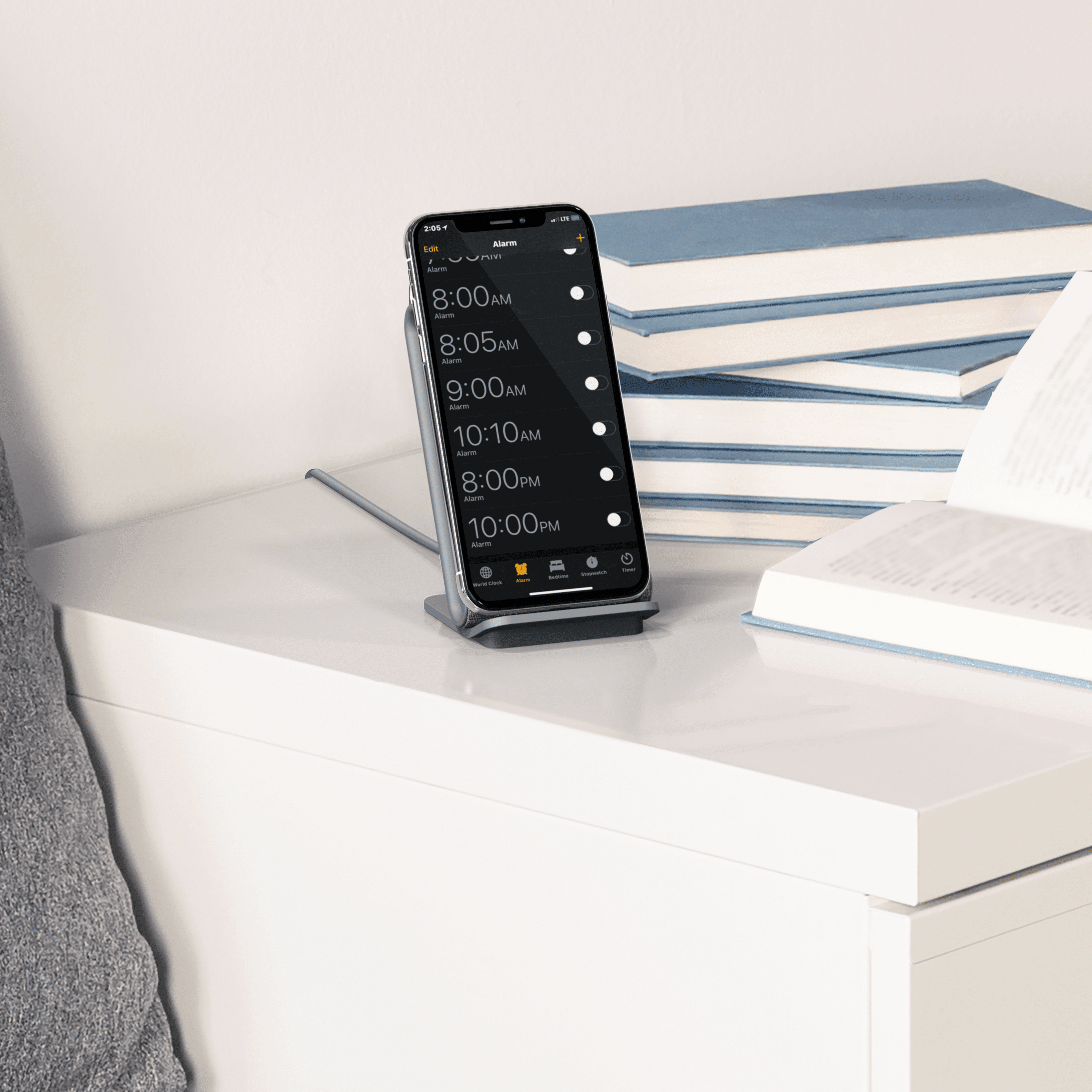 iOttie iON Wireless Fast Charging Stand Charger Qi-Certified 7.5W for iPhone XS Max R 8 Plus 10W for Samsung S9 Note 9 (Includes USB C Cable & AC Adapter) Dual Charge Feature - Ash