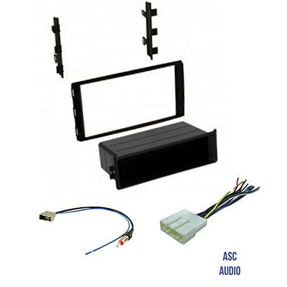 ASC Car Stereo Dash Install Kit, Wire Harness, and Antenna Adapter for Nissan;13-16 Frontier (no S trim w/ King Cab),15-16 Juke,13-15 Titan (w/ 4.3" screen),14-16 Versa Note,13-15 Xterra (no X model)