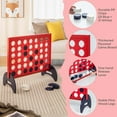 thumbnail image 6 of Costway 4-in-a-row Game Set with 42 PCS Chips & 600D Oxford Fabric Carrying Bag Wooden Red, 6 of 10