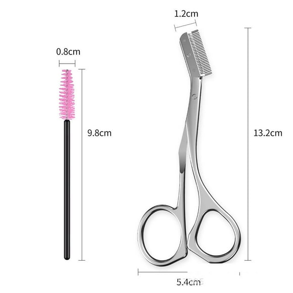 Eyebrow Scissors Trimming Scissors With Eyebrow Comb Small Comb Makeup Scissors Trimming Razor Eyebrow Card Eyebrow Brush Eyebrow Trimming Small Scissors