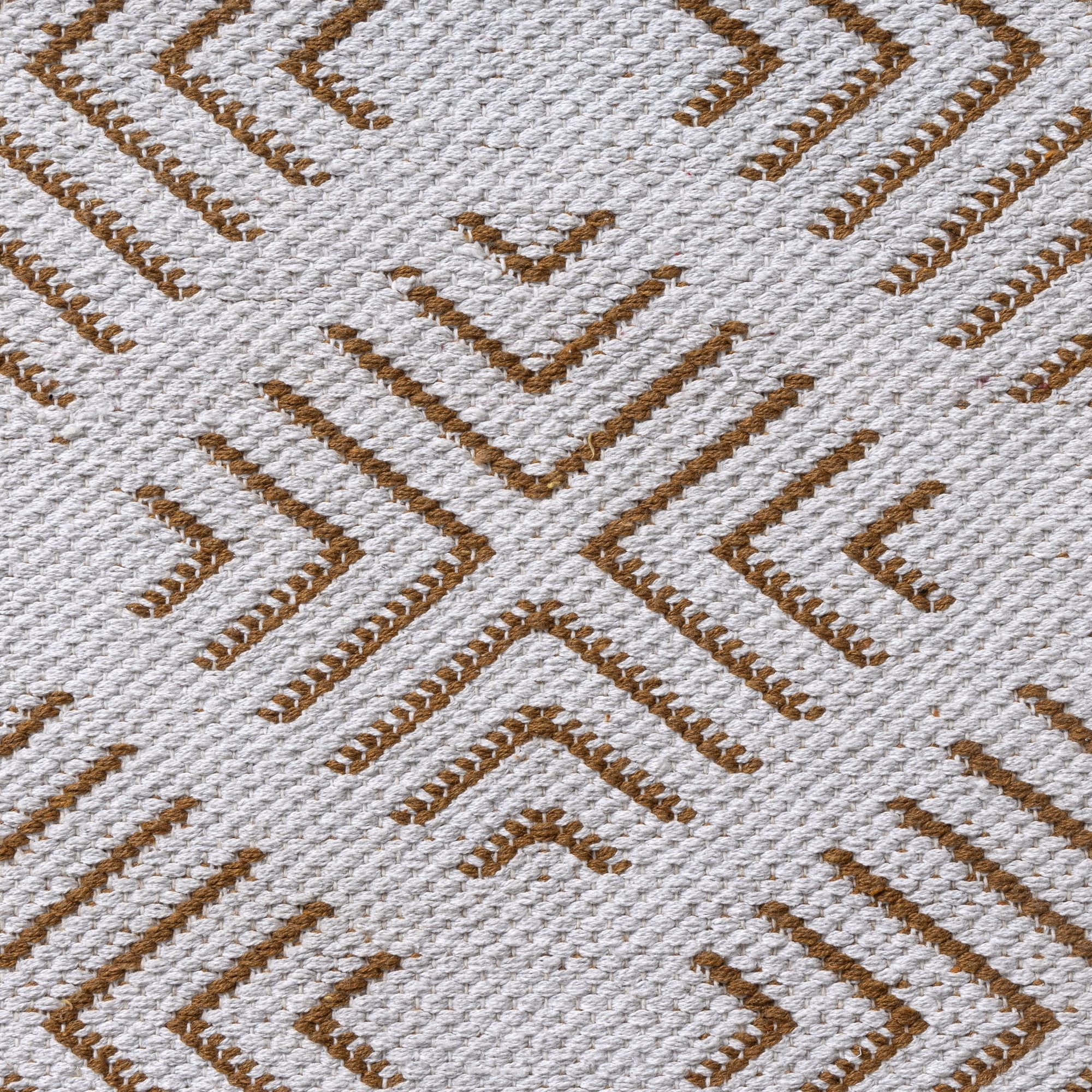 Ox Bay Qais 7'9" x 9'9" Brown/White Diamond Cotton Blend Indoor Area Rug