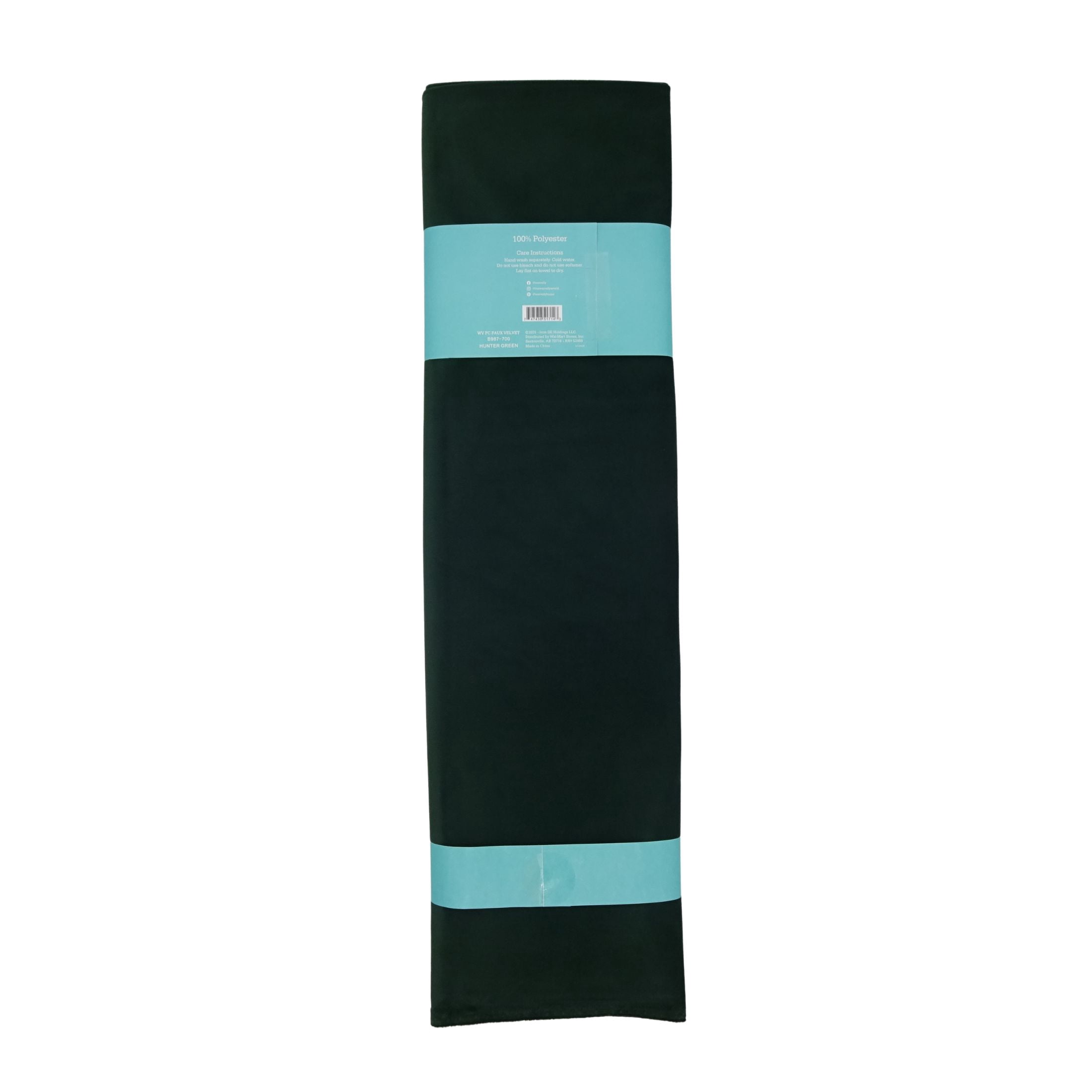 Waverly Inspirations 2 Yard Cut Faux Velvet Fabric, Hunter Green, 54” Wide for Crafts & DIY Projects