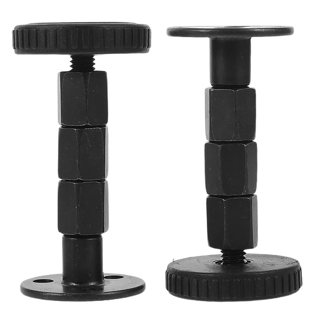 ELAYARD 1Jgo Fijador Ajustable Para Cabeceras Negro Con Protector De Pared Y Estabilidad Antivibración