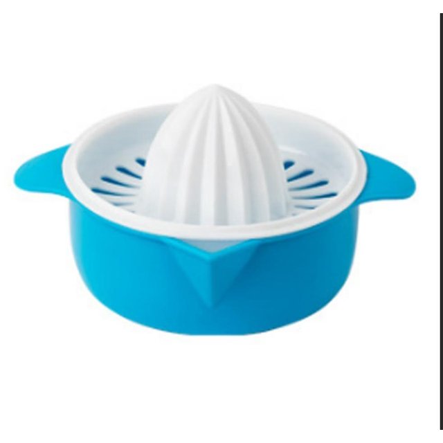 Exprimidor de limón y otras frutas - Exprimidor manual de cocina con filtro extraíble (azul)