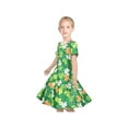 thumbnail image 2 of Girls Dress Green St Patrick Clover Holiday Casual Summer Sundress 5 Years, 2 of 6