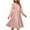 Orange, variant on Mgmyaa Women's Printed Long Sleeve Dress Round Neck Pocket Casual Loose Fit Fashion Dress