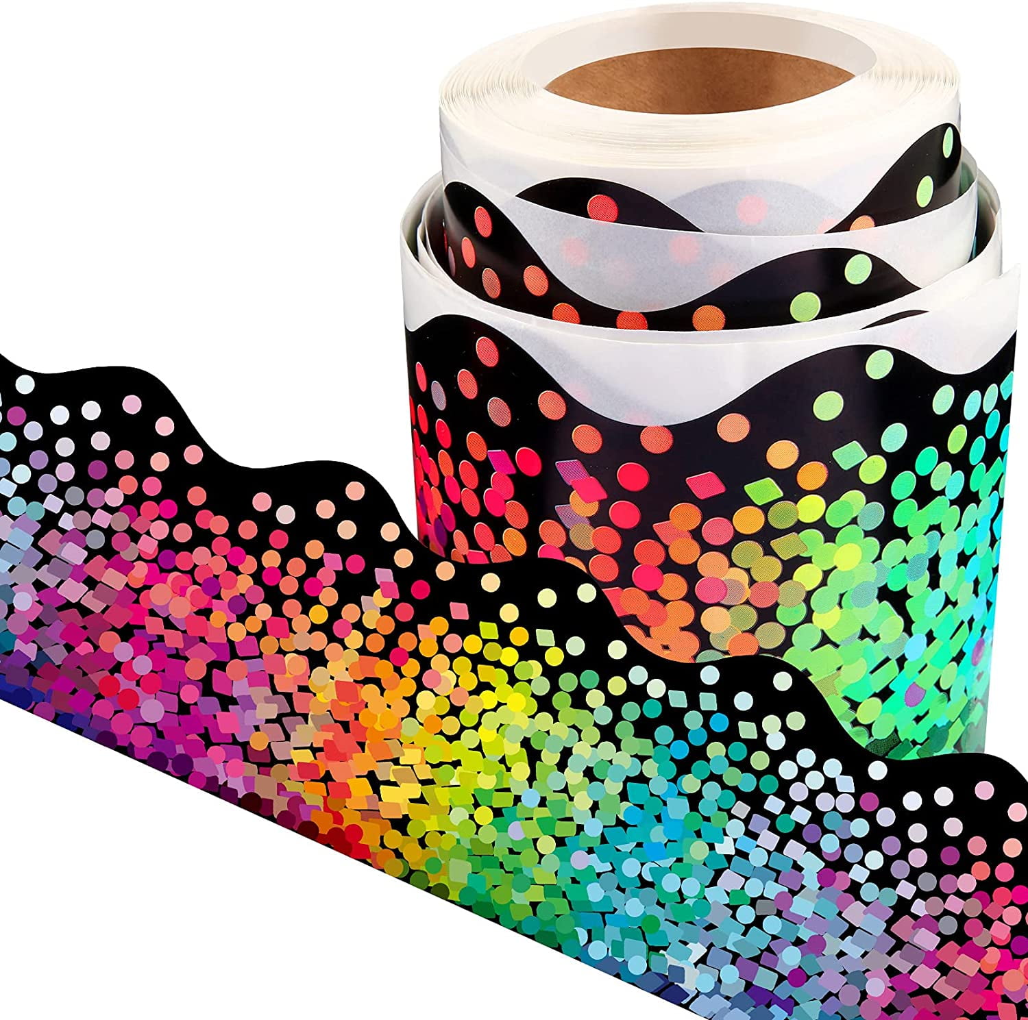 Colorful Dot Trim Border Confetti Bulletin Board Border Trim Self