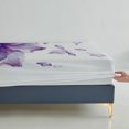 thumbnail image 5 of White and Purple Fitted Sheet with Pillowcase Fashionable Home Bedspreads Home Textiles,Full(54"x75"), 5 of 5