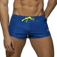 thumbnail image 1 of FhsagQ Board Shorts Men's with Pockets Male Spring and Summer Short Color Matching Shorts Zipper Pocket Slit Trousers Legs Beach Swimming Sports Shorts Board Shorts Men's 19 Inch Blue M, 1 of 4