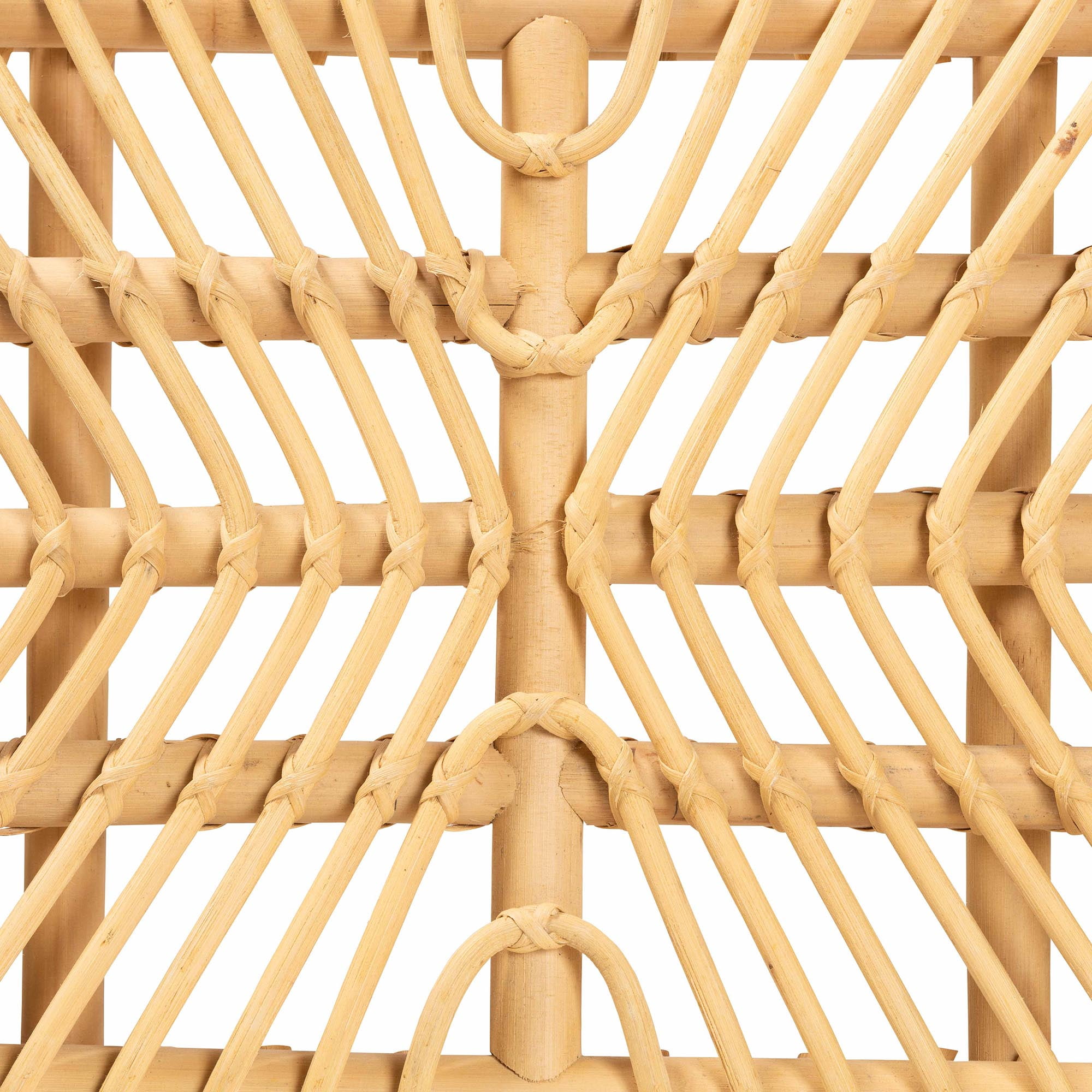 bali & pari Himari Rattan BOHO Bench, Natural Brown