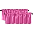 thumbnail image 2 of Aiking Home (Pack of 2 ) Solid Faux Silk Window Valance, 56 By 16 Inches, Hot Pink, 2 of 2