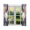 thumbnail image 3 of BSDHOME Planets in Fantastic Space Against Dark Window Curtain Kitchen Curtain 26x39 inches (Two Pieces), 3 of 3