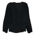 thumbnail image 2 of I.N.C Womens Faux Wrap Pullover Blouse, Black, X-Large, 2 of 2