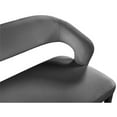 thumbnail image 6 of Maklaine Velvet Gray Bench Rectangular Contemporary Rounded Back Upholstered Legs Unassembled, 6 of 6