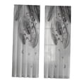thumbnail image 2 of Cortina transparente, cortinas de ventana de gasa semitransparente, cortinas de tul gris de decoración versátil, para estudio de comedor de habitación BLESIY cortina transparente, 2 of 8