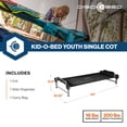thumbnail image 6 of Disc-O-Bed Youth Single Cot Kid-O-Bed, Portable Bunk with Travel Carry Bag, Black, 6 of 12