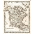 thumbnail image 3 of Colton 20x23 Black Modern Framed Museum Art Print Titled - 1855 Colton Vintage Map of North America, 3 of 5