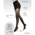 thumbnail image 3 of MeMoi Velveteen Semi-Opaque 30 Denier Control Top Tights - Womens - Female, Q1-2, Black, 3 of 12