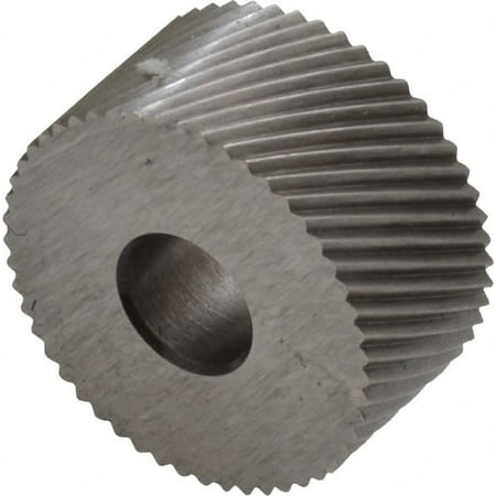 

Made in USA 3/4 Diam 90° Tooth Angle 25 TPI Standard (Shape) Form Type Cobalt Right-Hand Diagonal Knurl Wheel 3/8 Face Width 1/4 Hole Circular Pitch 30° Helix Bright Finish Series KP