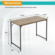PayLessHere 39 inch Computer Desk Modern Writing Desk, Simple Study Table, Industrial Office Desk, Sturdy Laptop Table for Home Office, Vintage