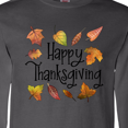 thumbnail image 3 of Inktastic Happy Thanksgiving Fall Leaves Long Sleeve T-Shirt, 3 of 4
