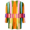 thumbnail image 4 of CYMMPU T-Shirts V Neck Blouses for Women Dressy Casual Loose Fit Summer Fashion Shirts 3/4 Sleeve Spring Tops Flower Printed Business Elegant Work Topss Multicolor S, 4 of 5