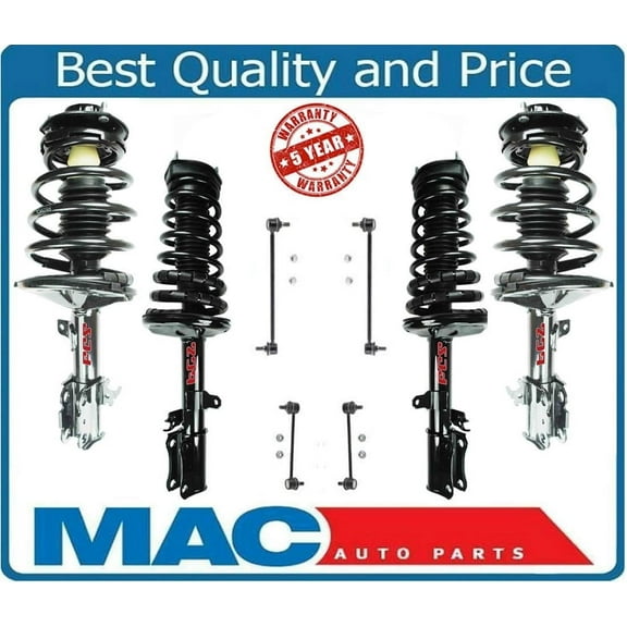Front Complete Struts Assembly Fits Camry ES300 V6 & Front & Rear Sway Bar Links