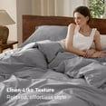 thumbnail image 4 of 100% Washed Cotton Duvet Cover Queen Size - Gray Minimalist Cotton Duvet Cover Linen Like for All Seasons - GentleSoft™ Plain Simple Bedding (Gray, Queen, 90"x90"), 4 of 9