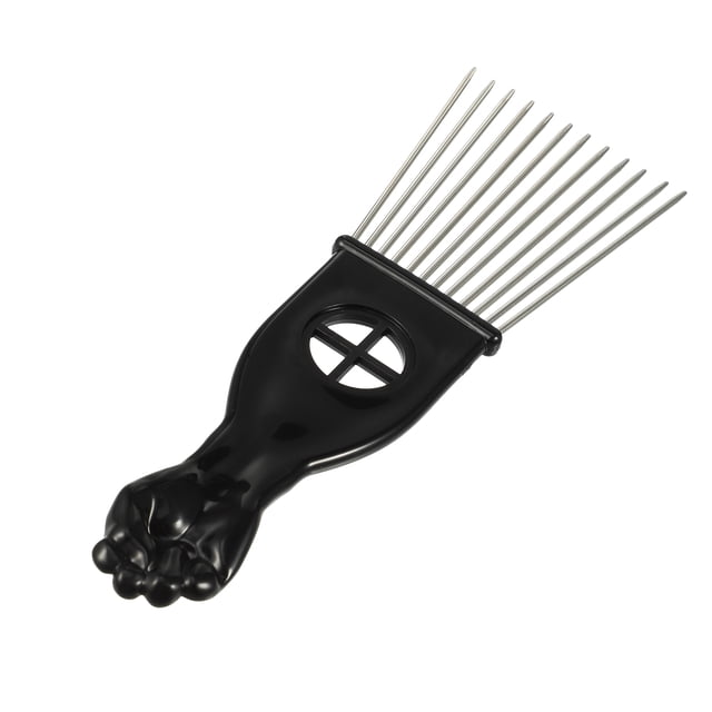Peine de metal Unique Bargains Peine de cabello africano Peine afro para mujeres y hombres 6.89"x2.20"
