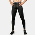 thumbnail image 4 of Men's Four Seasons Simple Exercise Compression Pants - Fitness Running Stretch Basketball Base Training - Polyester - Solid - All Sizes, 4 of 4