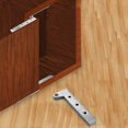 thumbnail image 4 of Set Of 6 360 Degree Rotation Stainless Steel Hidden Door Pivot Hinges, 4 Inch Offset Knife Hinges, Concealed Pivot Hinge, Brushed Silver, With Screws, 4 of 5