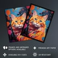 thumbnail image 2 of Orange Tabby Cat Lover Gift Pet Portrait Abstract Pink Blue Artwork Painting Extra Large XL Wall Art Poster Print, 2 of 5